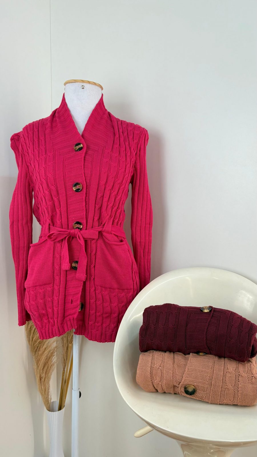 CARDIGAN FEM ABRT R74