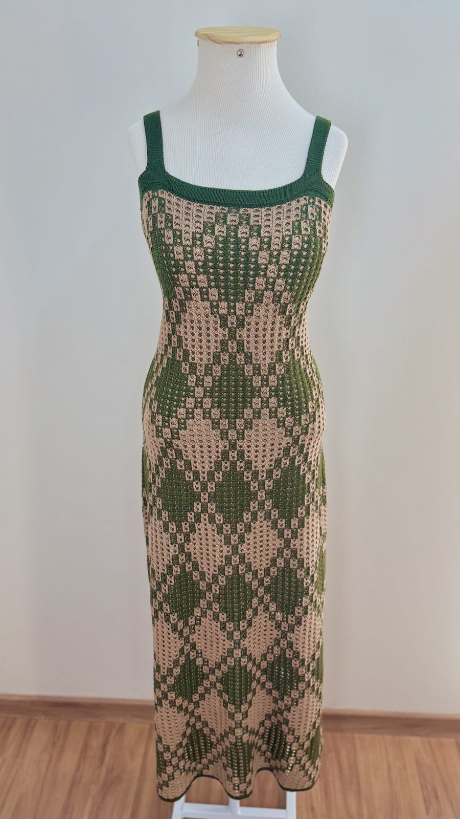 VESTIDO FEM C/ALÇ LG TRICOT