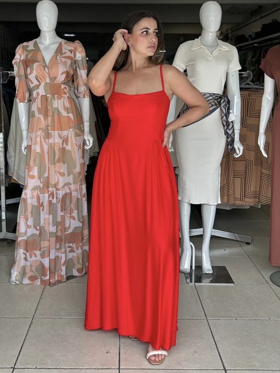 VESTIDO FEM ADT C/ALÇ LG