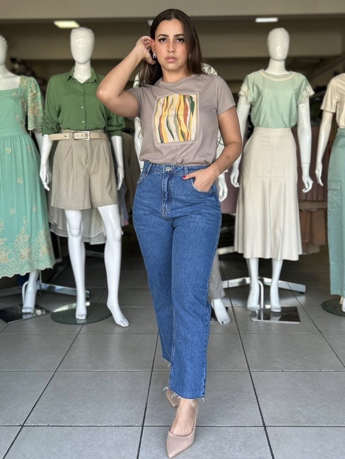 CALÇA FEM RETA CROP R06