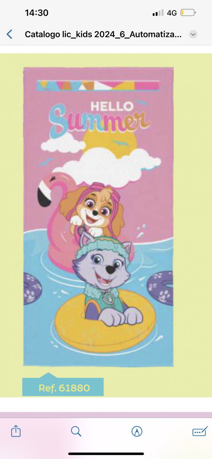TOALHA FEM INF P.CANINA