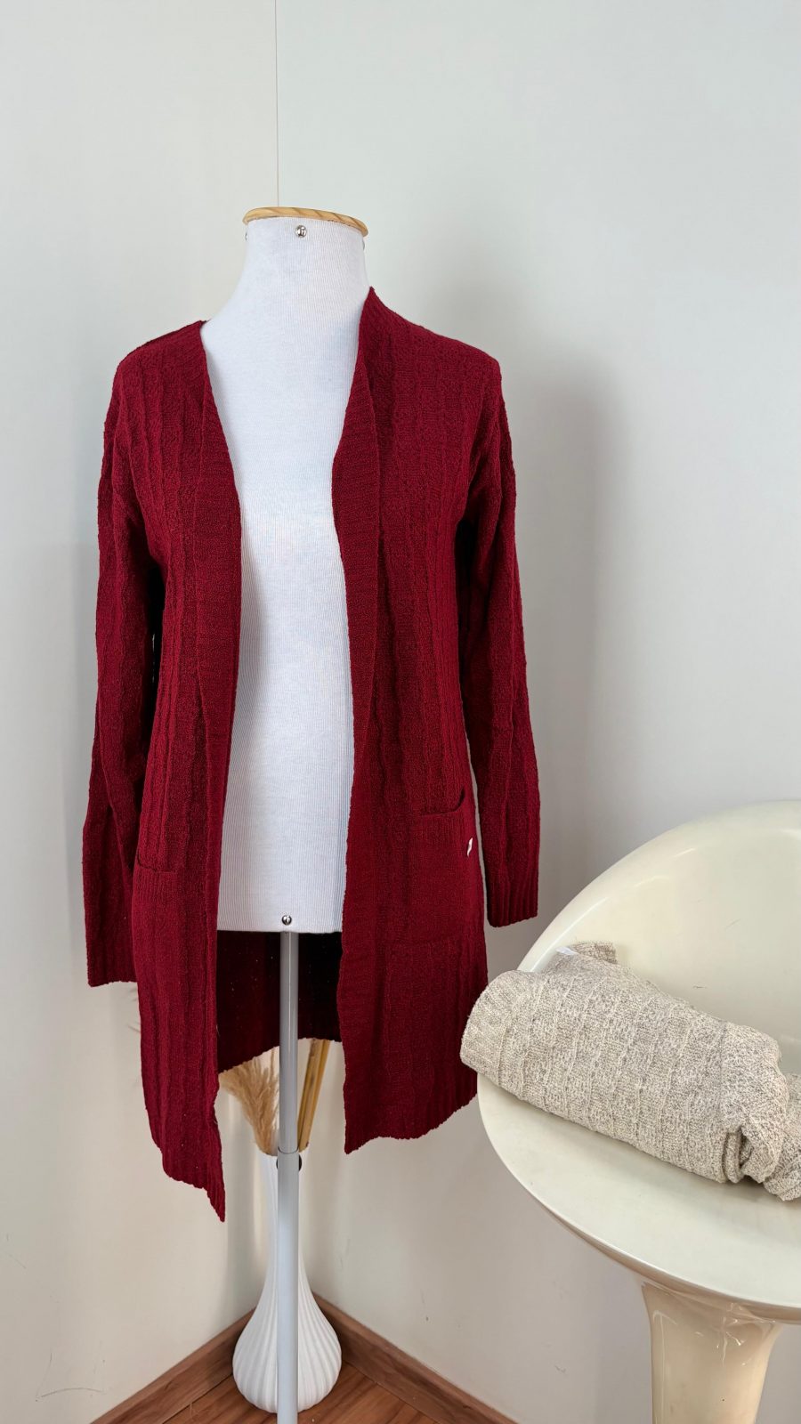 CARDIGAN FEM ABRT TRICOT R50