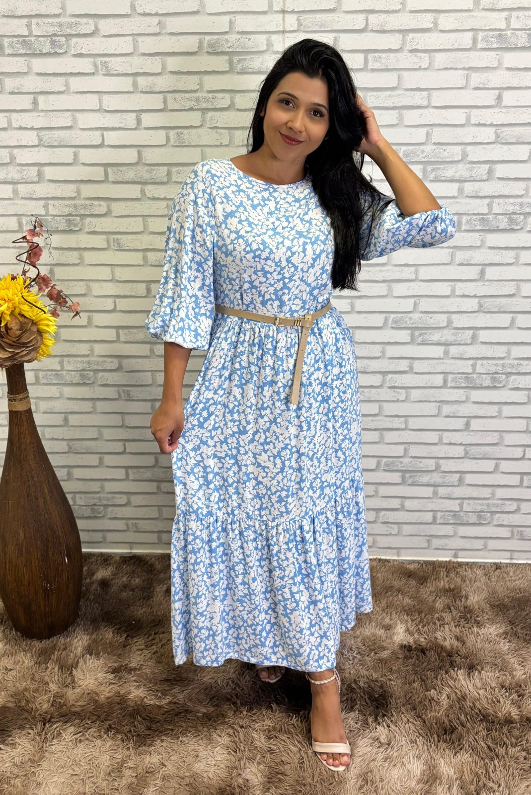 VESTIDO FEM 3/4 MID R09