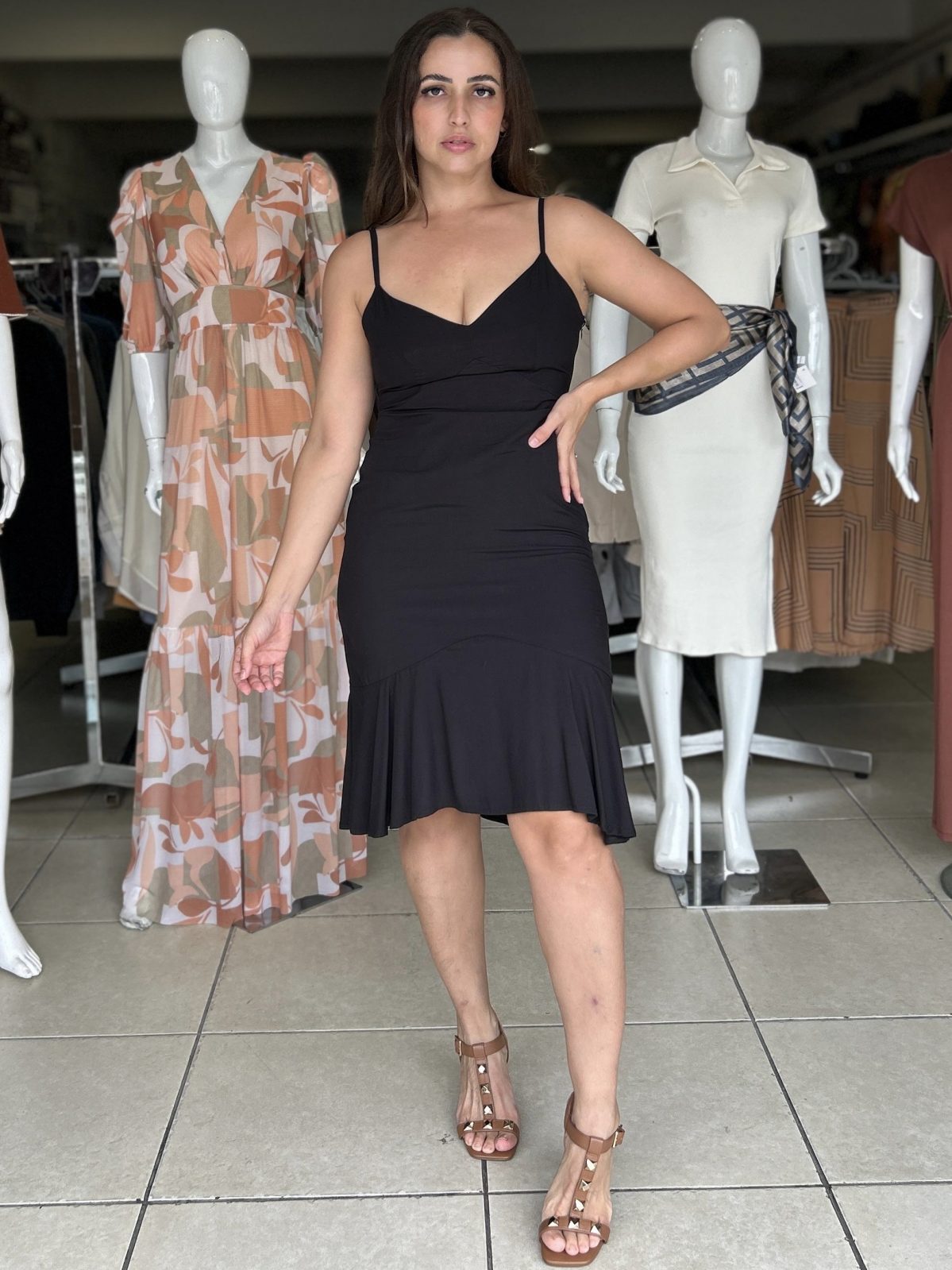VESTIDO FEM C/ALÇ CRT