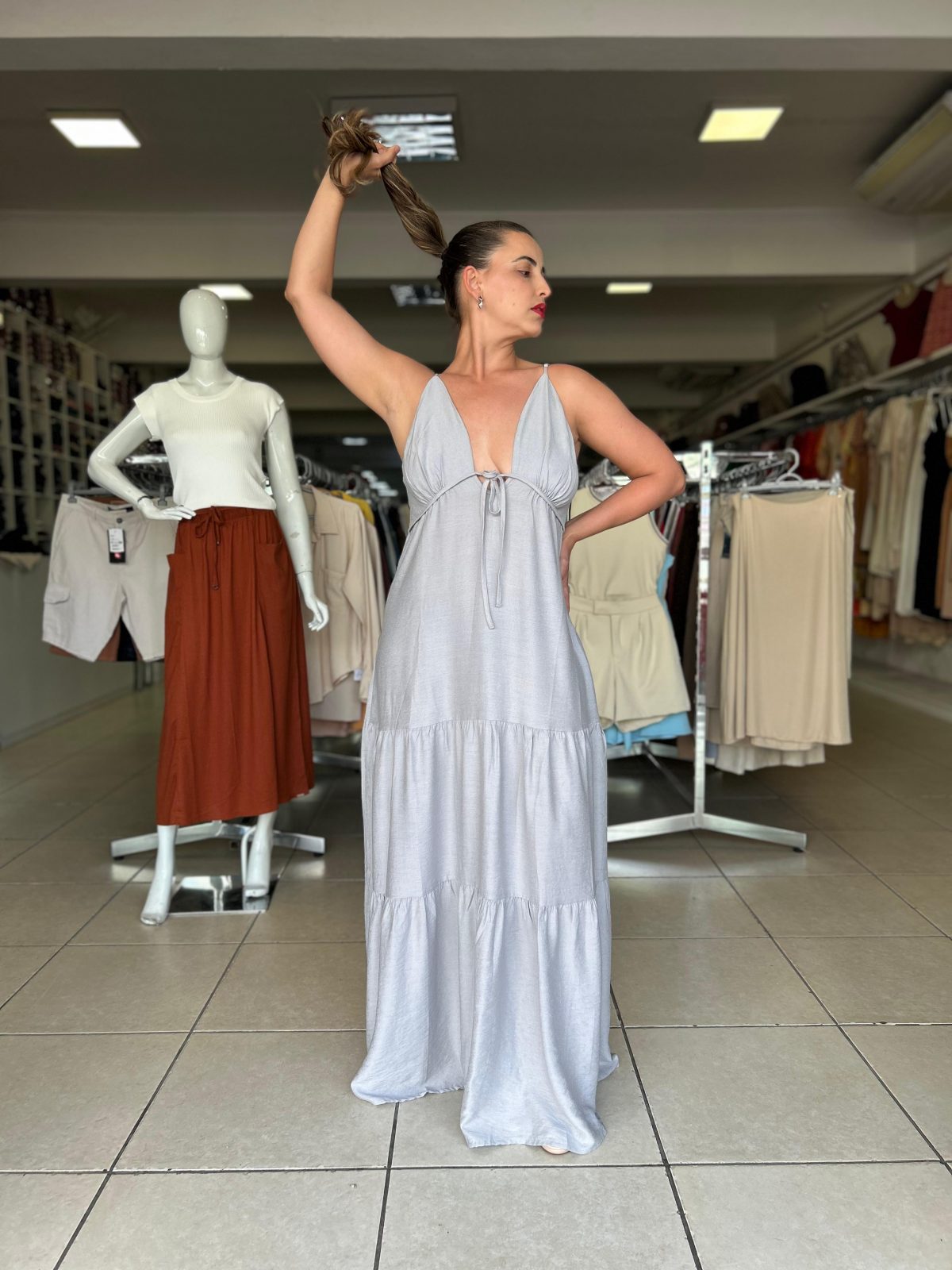 VESTIDO FEM C/ALÇ LG