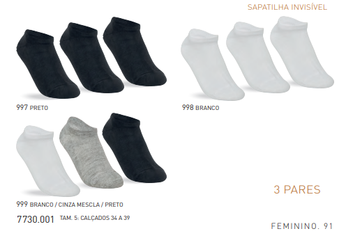 KIT3 MEIA FEM ADT SPT