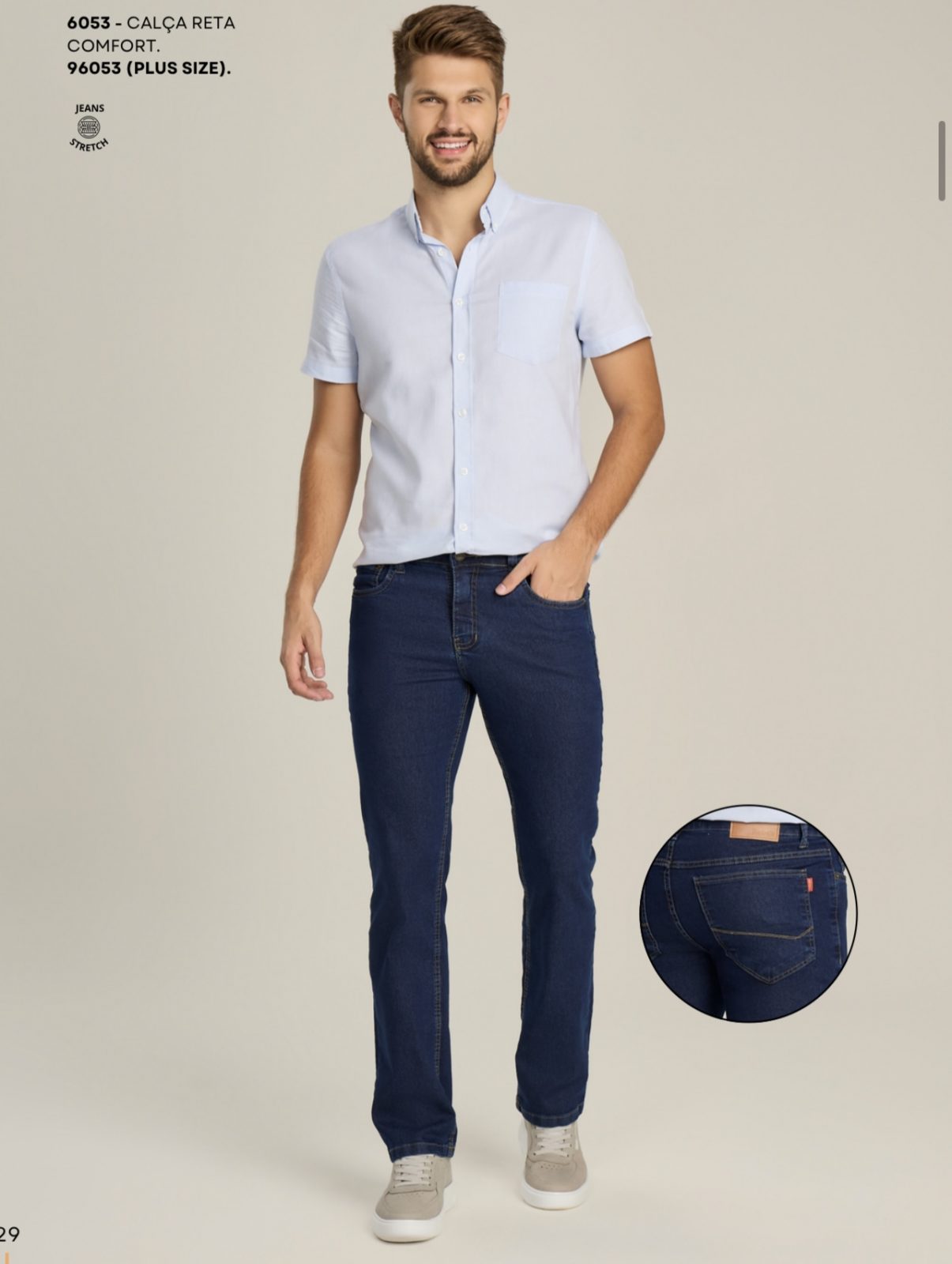 CALÇA MASC ADT RETA