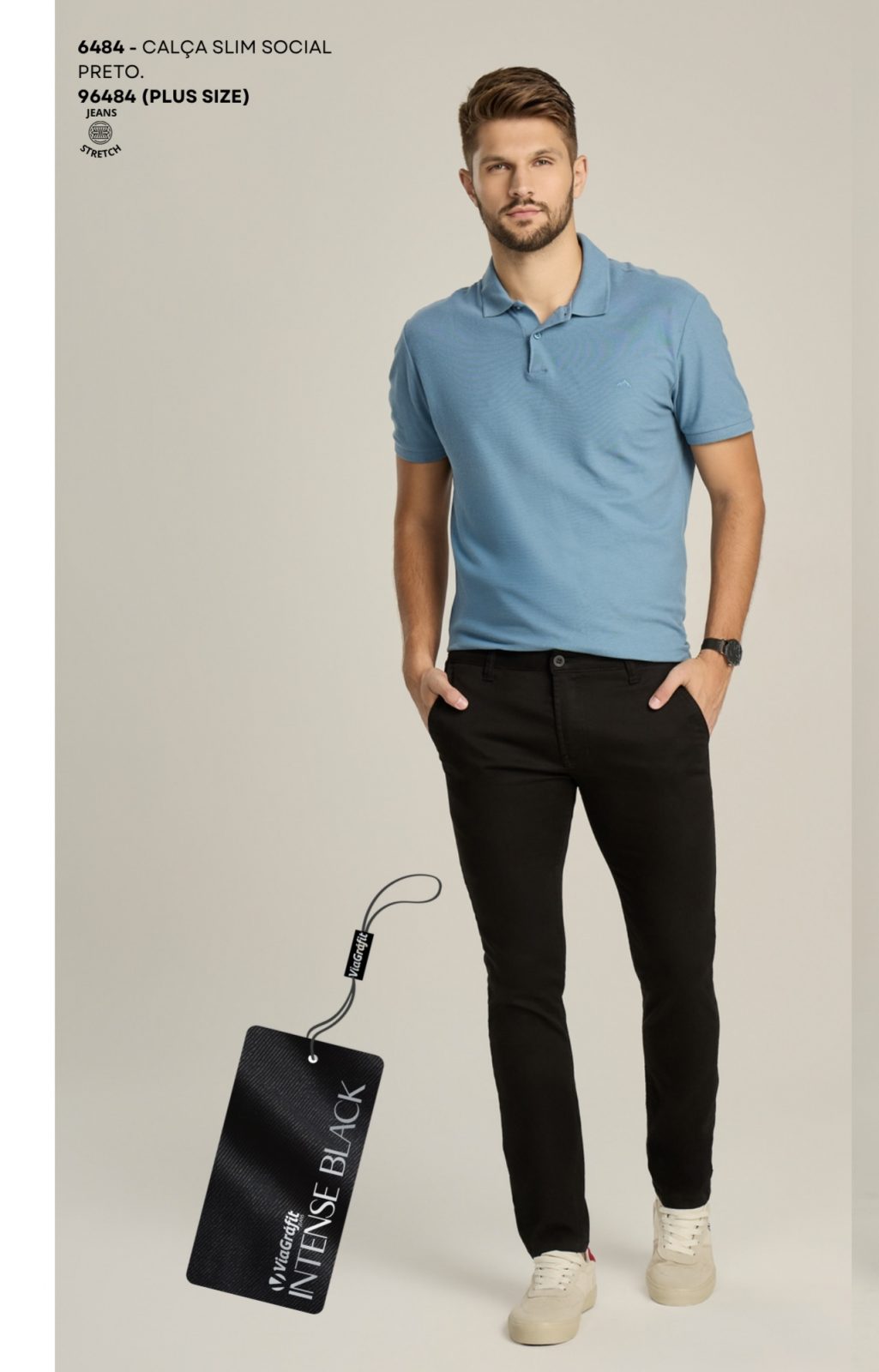 CALÇA MASC ADT SLIM SOC